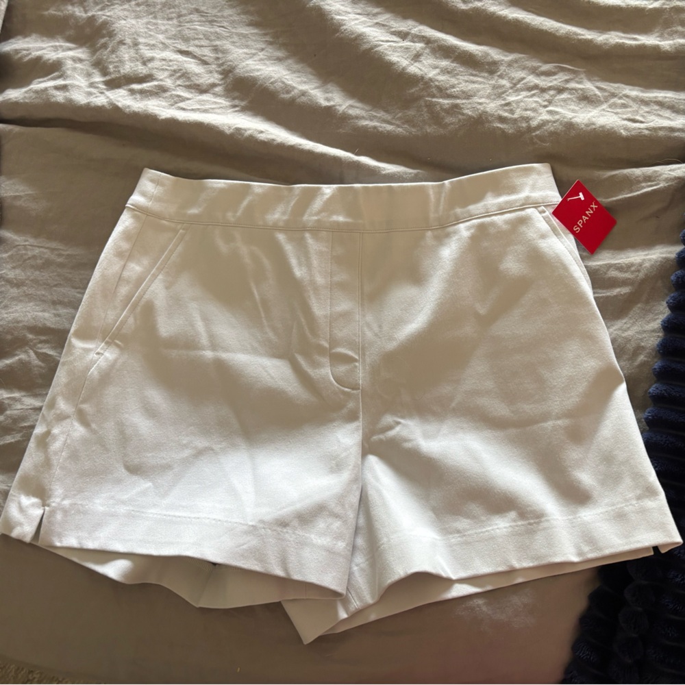 SPANX Silver linings 4” White Shorts